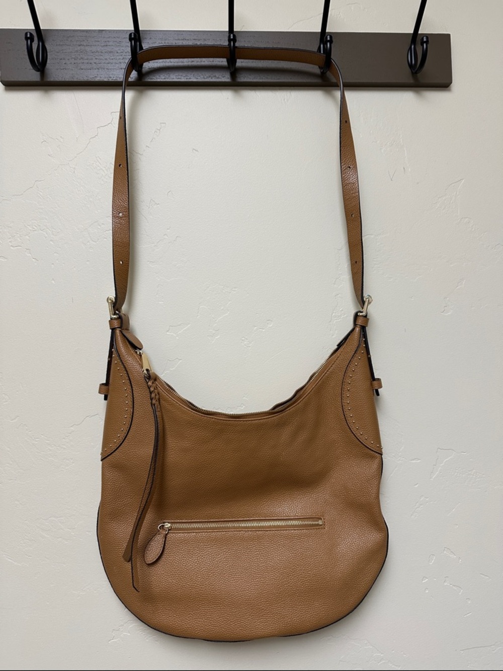 Classic Tan Leather Hobo Shoulder Bag Rebecca Minkoff
